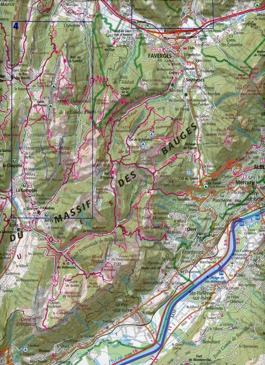 Produktbild: IGN 75 000 Chaine des Aravis - Massif des Bauges