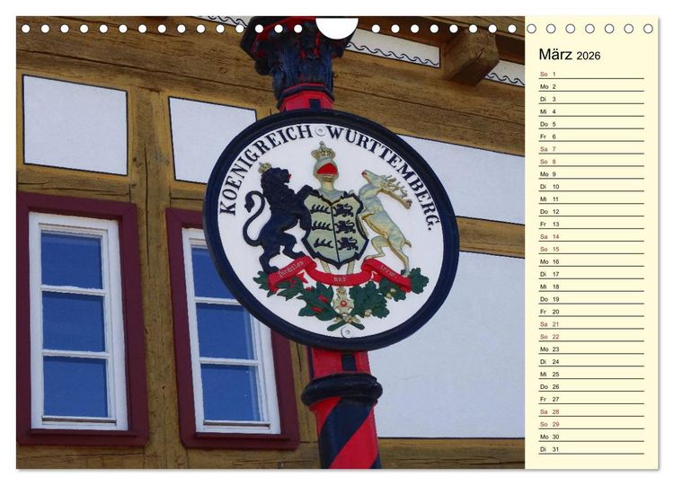 Produktbild: Unterwegs in Waiblingen (Wandkalender 2026 DIN A4 quer), CALVENDO Monatskalender