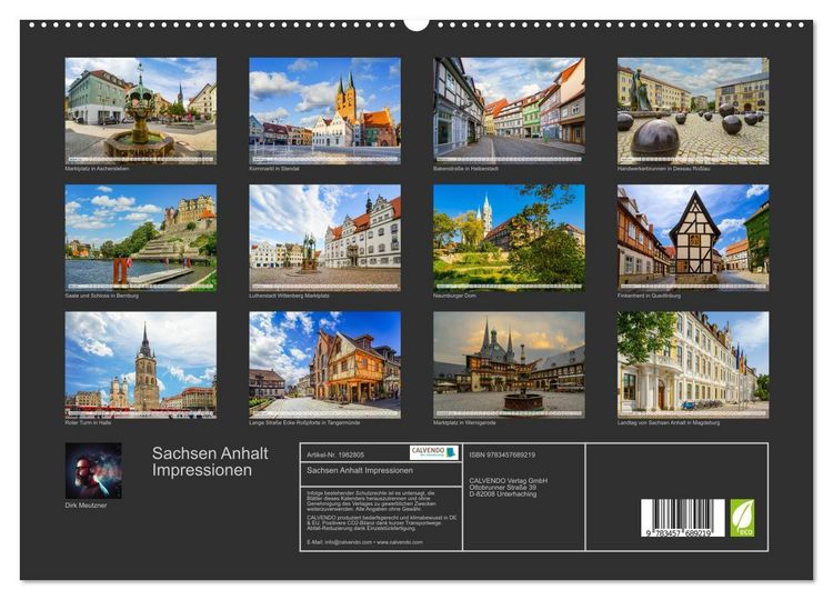 Produktbild: Sachsen Anhalt Impressionen (hochwertiger Premium Wandkalender 2026 DIN A2 quer), Kunstdruck in Hochglanz