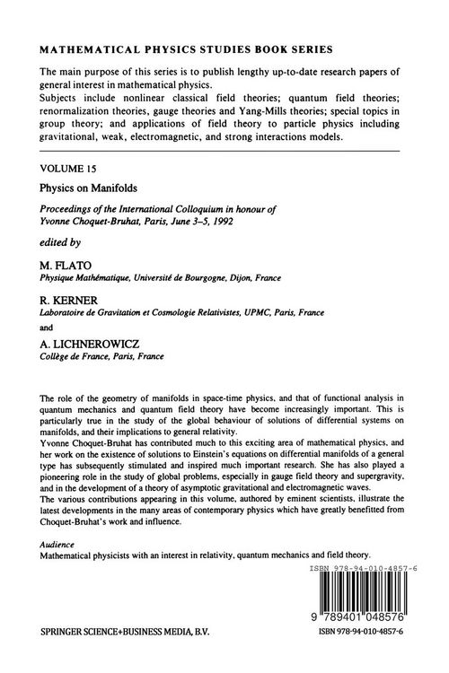 Produktbild: Physics on Manifolds