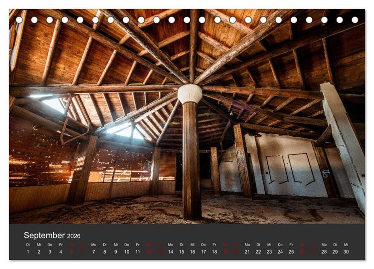 Produktbild: Verlassene Orte - Ein Lost Places Kalender (Tischkalender 2026 DIN A5 quer), CALVENDO Monatskalender