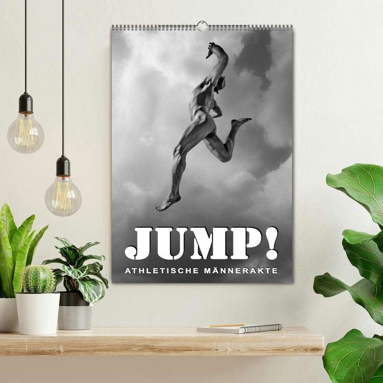 Produktbild: JUMP! ATHLETISCHE M&Auml;NNERAKTE (Wandkalender 2026 DIN A2 hoch), CALVENDO Monatskalender