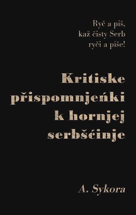 Produktbild: Kritiske prispomnjenki k hornjej serbscinje