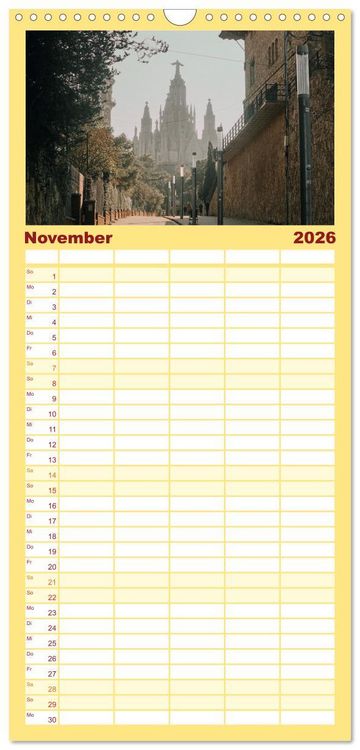 Produktbild: Familienplaner 2026 - Barcelona - Die wundersch&ouml;ne Hauptstadt Kataloniens. mit 5 Spalten (Wandkalender, 21 x 45 cm) CALVENDO