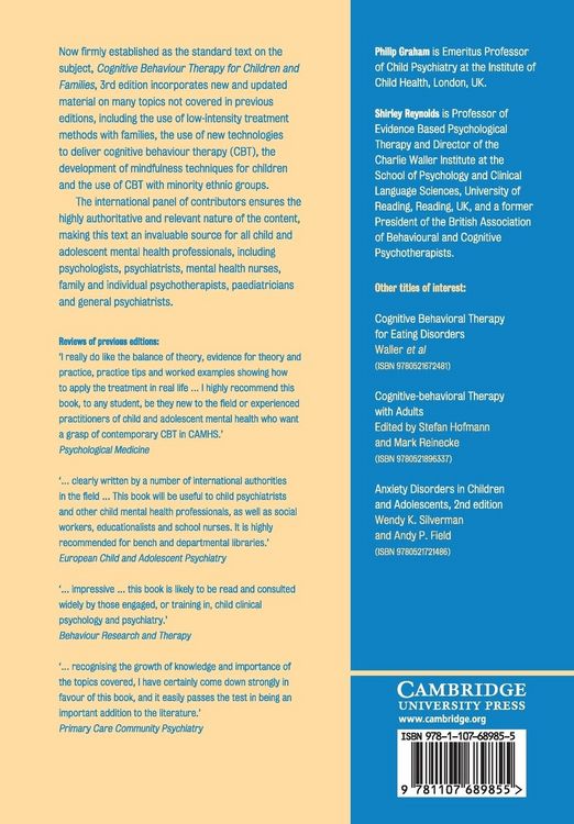 Produktbild: Cognitive Behaviour Therapy for Children and Families