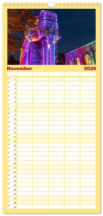 Produktbild: Familienplaner 2026 - Ruhrpott Akzente mit 5 Spalten (Wandkalender, 21 x 45 cm) CALVENDO