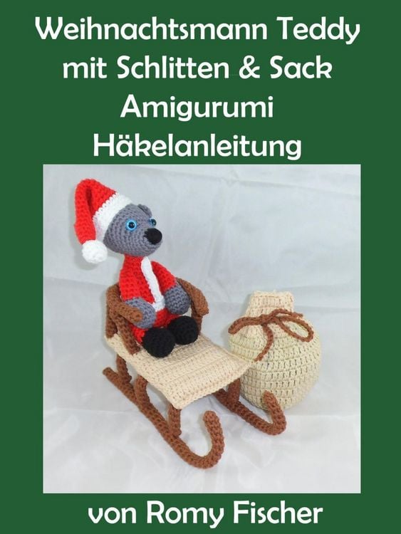 Produktbild: Weihnachtsmann Teddy mit Schlitten & Sack