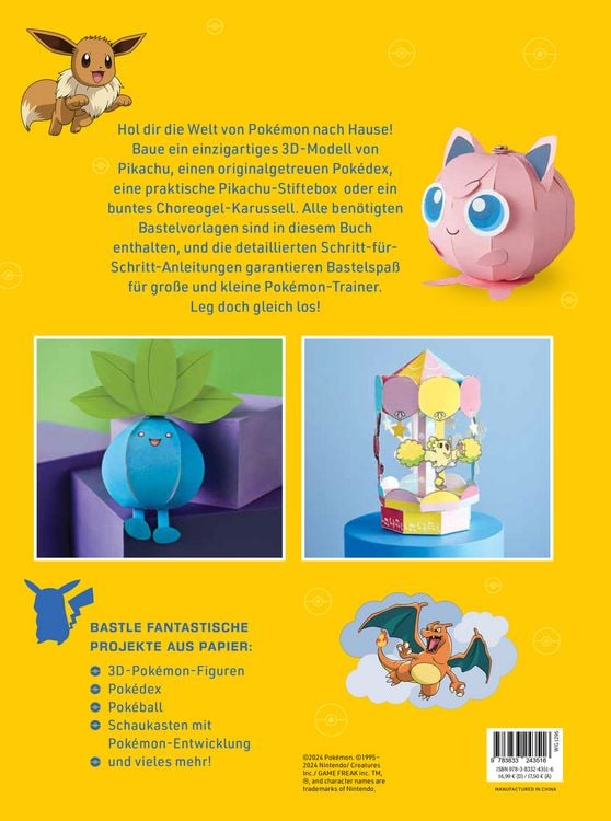 "Pokémon: Das große Pokémon-Bastelbuch - Die schönsten Bastelideen aus