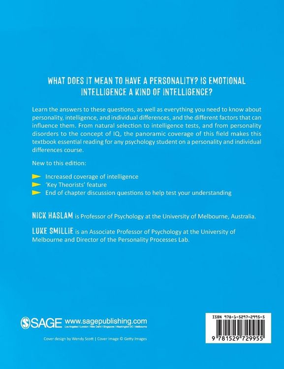 Produktbild: An Introduction to Personality, Individual Differences and Intelligence