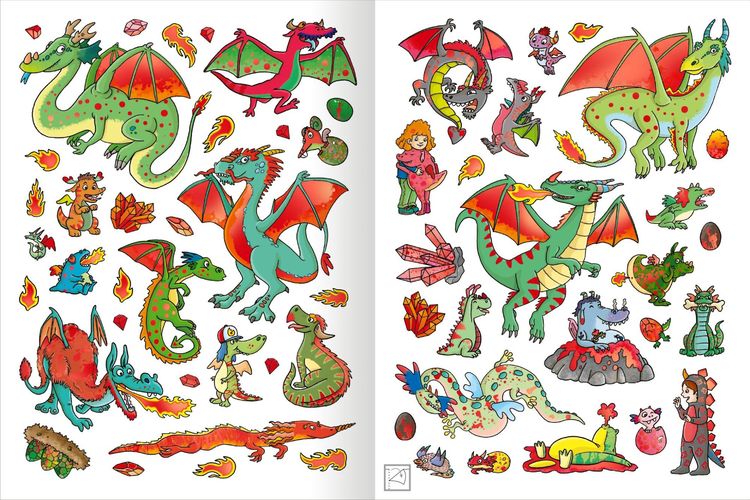 Produktbild: Erstes Stickern Metallic &ndash; Drachen