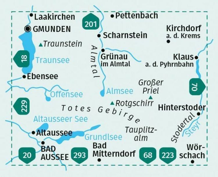 Produktbild: KOMPASS Wanderkarte 19 Totes Gebirge, Almtal, Stodertal 1:50.000