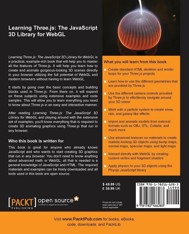 Produktbild: Learning Three.Js