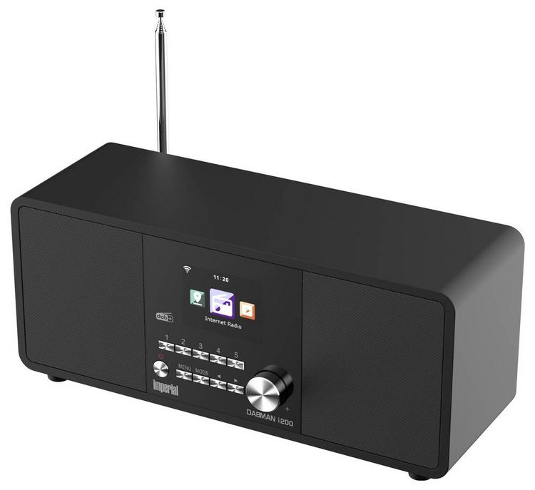 Produktbild: Imperial Dabman i200 V2 Internet Tischradio DAB+, UKW, Internet AUX, USB, LAN, Internetradio Schwarz