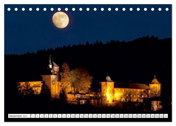 Produktbild: Burgen und Schl&ouml;sser - Zeugnisse vergangener Zeiten (Tischkalender 2027 DIN A5 quer), CALVENDO Monatskalender