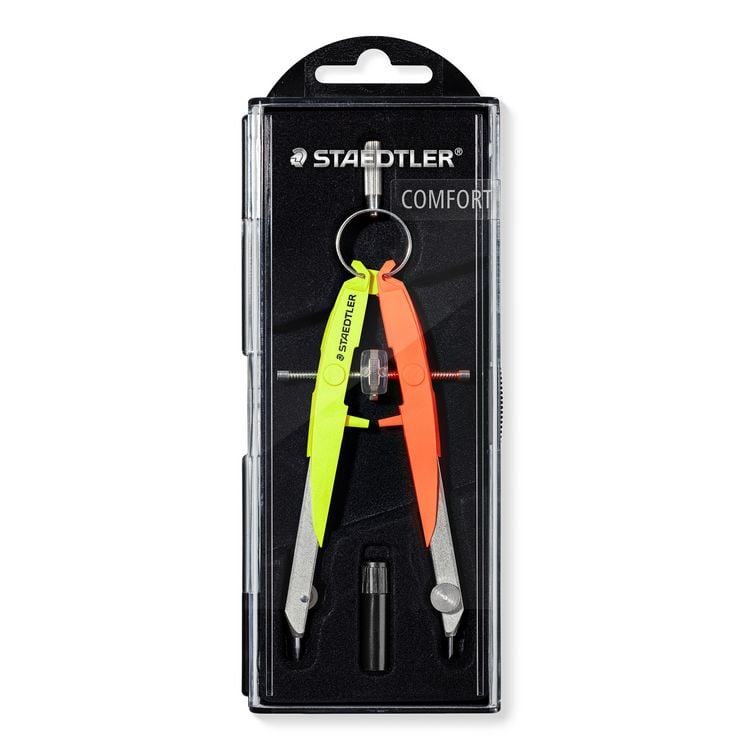 Produktbild: STAEDTLER Mars comfort 556, Präzisions-Geometriezirkel, Zirkel, neon gelb/orange 556 00-N3