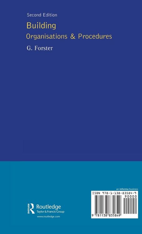 Produktbild: Building Organisation and Procedures