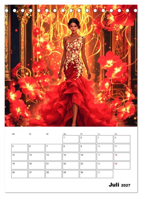 Produktbild: Kleider aus Licht (Tischkalender 2027 DIN A5 hoch), CALVENDO Monatskalender