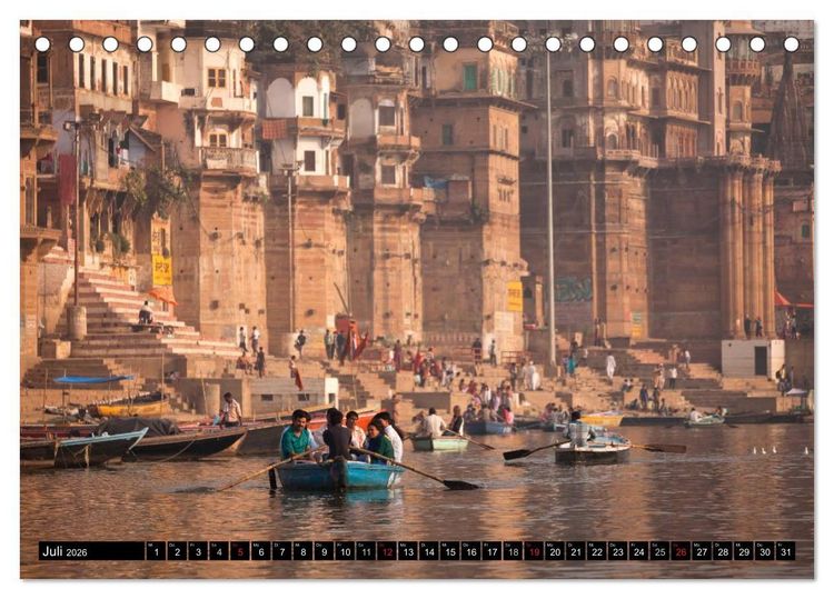 Produktbild: Indien - Varanasi (Tischkalender 2026 DIN A5 quer), CALVENDO Monatskalender