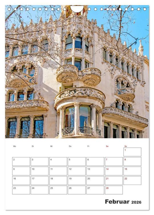 Produktbild: Barcelona - Urlaubsplaner (Wandkalender 2026 DIN A4 hoch), CALVENDO Monatskalender