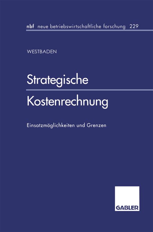 Produktbild: Strategische Kostenrechnung