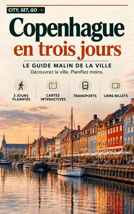 Produktbild: Copenhague en trois jours : Le guide malin de la ville.