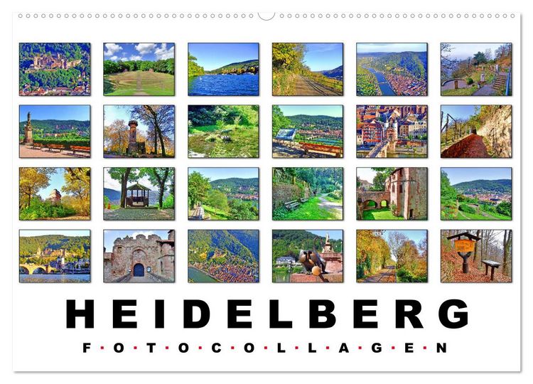 Produktbild: Heidelberg Fotocollagen (Wandkalender 2026 DIN A2 quer), CALVENDO Monatskalender
