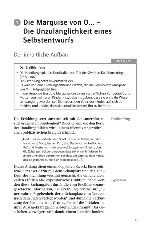Produktbild: Klett Lekt&uuml;rehilfen Heinrich von Kleist, Die Marquise von O&hellip; Das Erdbeben in Chili
