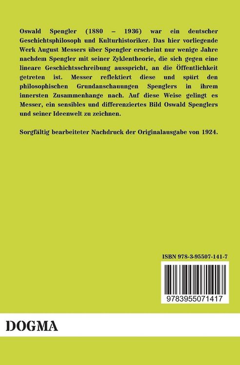 Produktbild: Oswald Spengler als Philosoph