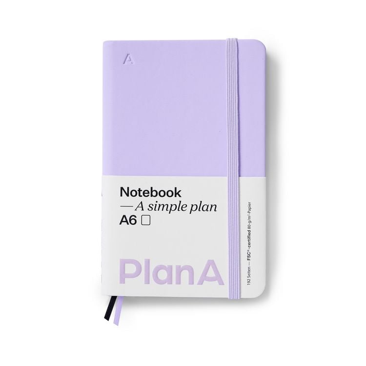 Produktbild: Notizbuch A6 Hardcover Blanko Mauve Purplela