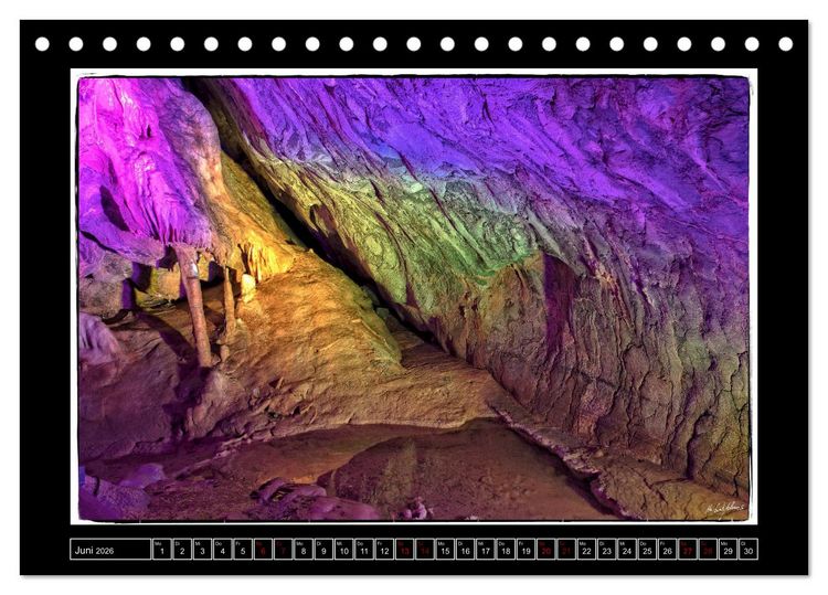 Produktbild: Tropfstein Dechenh&ouml;hle (Tischkalender 2026 DIN A5 quer), CALVENDO Monatskalender