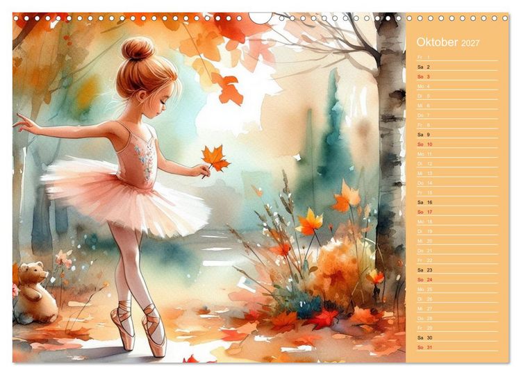Produktbild: Zauberhafte Ballerina (Wandkalender 2027 DIN A3 quer), CALVENDO Monatskalender