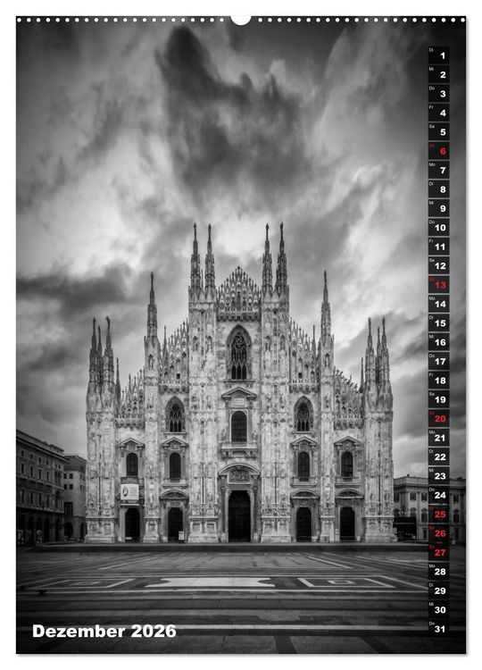Produktbild: STADTBILDER Monochrome Momente (hochwertiger Premium Wandkalender 2026 DIN A2 hoch), Kunstdruck in Hochglanz