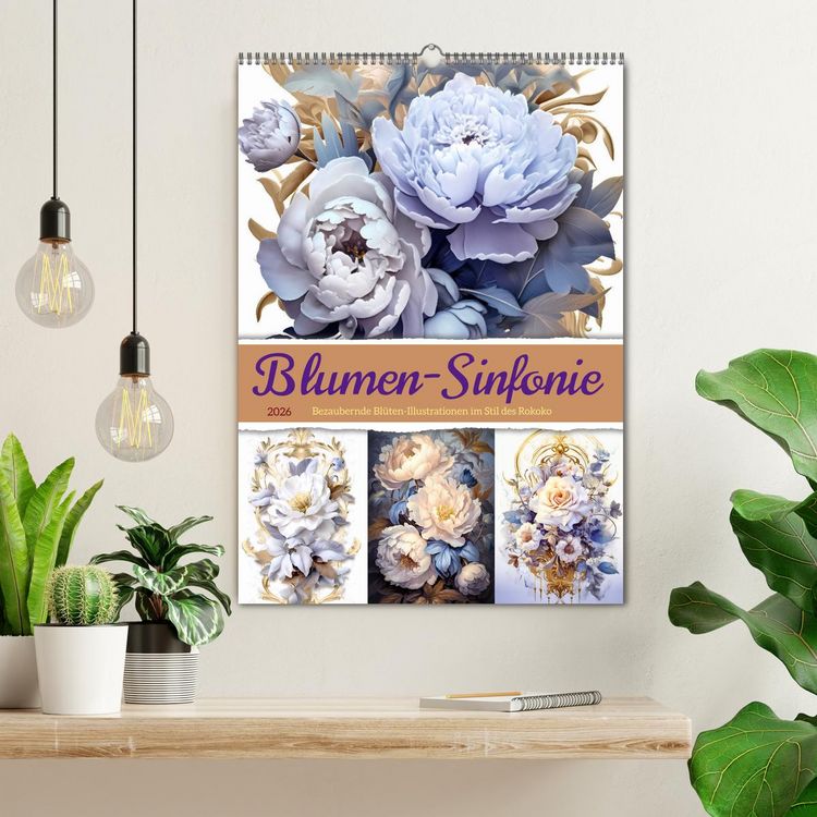 Produktbild: Blumen-Sinfonie (Wandkalender 2026 DIN A2 hoch), CALVENDO Monatskalender