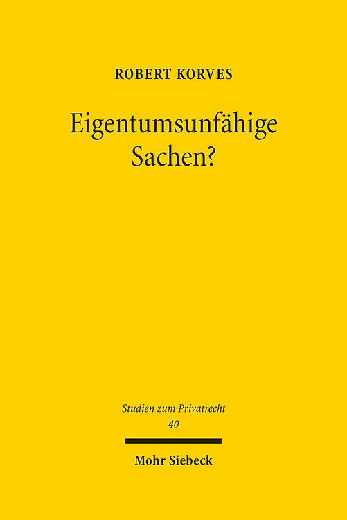 Produktbild: Eigentumsunfähige Sachen?