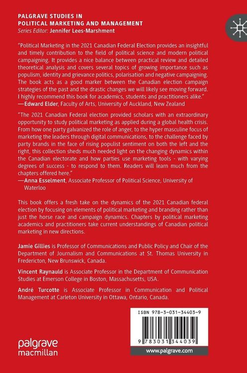 Produktbild: Political Marketing in the 2021 Canadian Federal Election