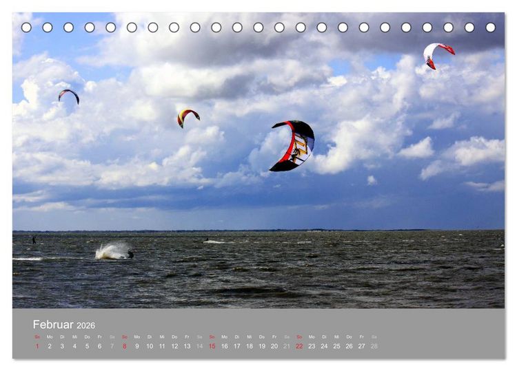 Produktbild: Blick auf die Nord-und Ostsee (Tischkalender 2026 DIN A5 quer), CALVENDO Monatskalender