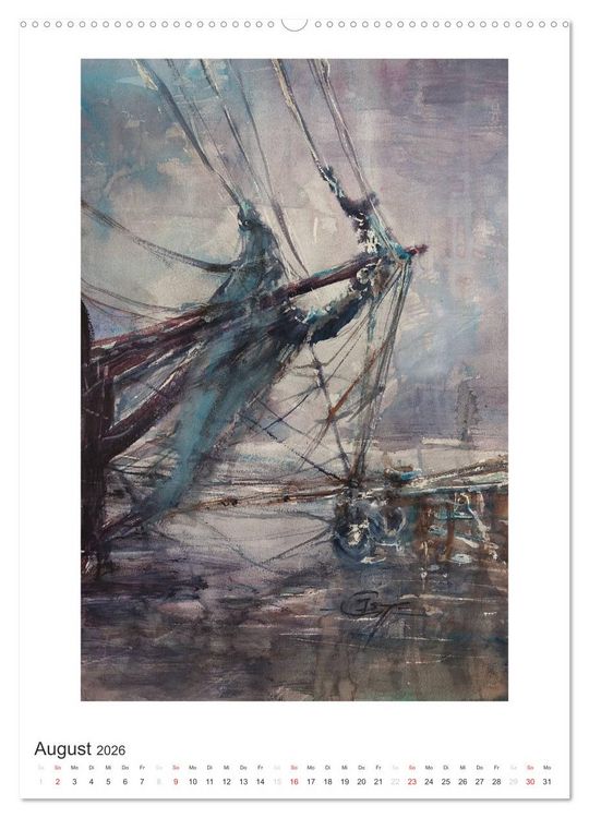 Produktbild: Ein Hauch von Impressionismus &ndash; Aquarelle von Isolde G&auml;nesch (Wandkalender 2026 DIN A2 hoch), CALVENDO Monatskalender