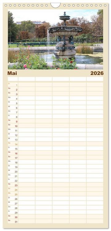 Produktbild: Familienplaner 2026 - Bezauberndes Wien mit 5 Spalten (Wandkalender, 21 x 45 cm) CALVENDO