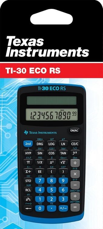Produktbild: Texas Instruments Schulrechner TI-30 ECO RS, einzeilig