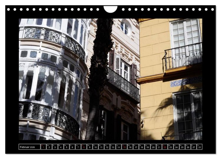 Produktbild: M&aacute;laga - 50mm (Wandkalender 2026 DIN A4 quer), CALVENDO Monatskalender