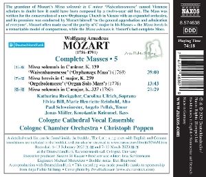 Produktbild: Mozart: S&auml;mtliche Messen,Vol. 5