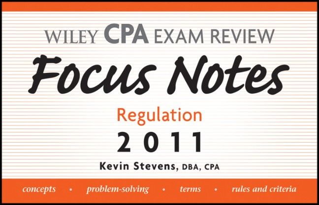 Produktbild: Wiley CPA Examination Review Focus Notes: Regulation