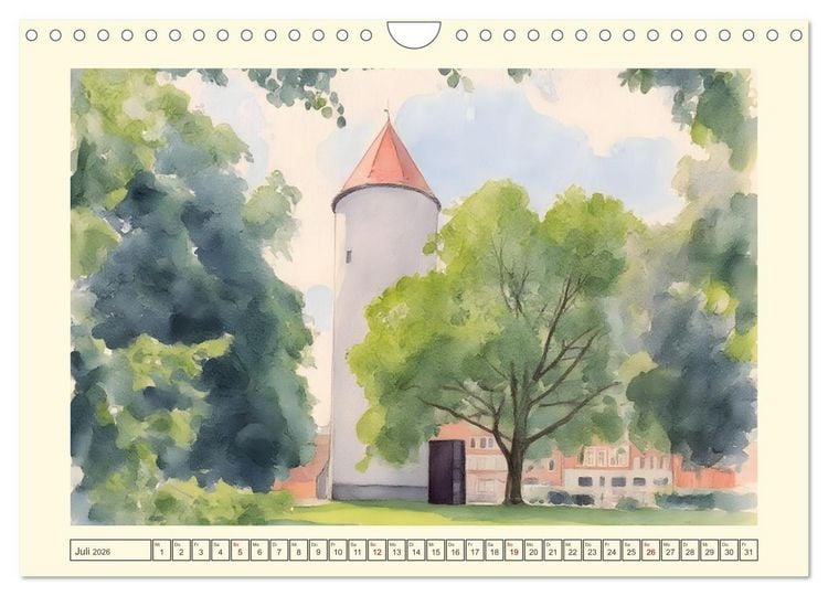 Produktbild: Liebenswerte Stadt M&uuml;nster (Wandkalender 2026 DIN A4 quer), CALVENDO Monatskalender