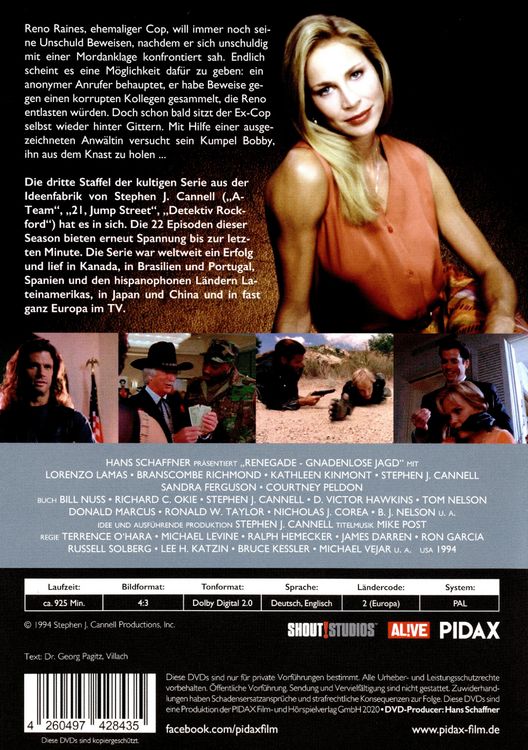 Produktbild: Renegade - Gnadenlose Jagd, Staffel 3 / Weitere 22 Folgen der Kultserie (Pidax Serien-Klassiker) [4 DVDs]
