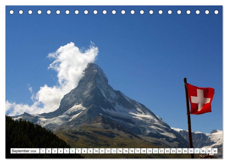 Produktbild: Gr&uuml;ezi . Landschaften in der Schweiz (Tischkalender 2026 DIN A5 quer), CALVENDO Monatskalender