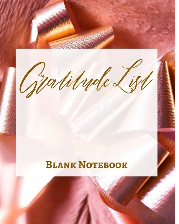 Produktbild: Gratitude List - Blank Notebook - Write It Down - Pastel Rose Pink Gold Abstract Modern Contemporary Unique Luxury Fun