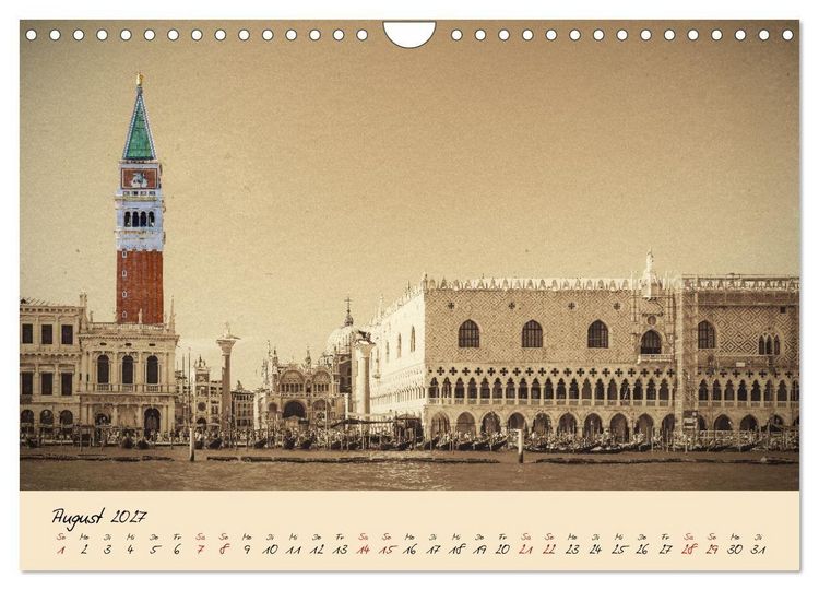 Produktbild: Venedig Seppia e tinta (Wandkalender 2027 DIN A4 quer), CALVENDO Monatskalender