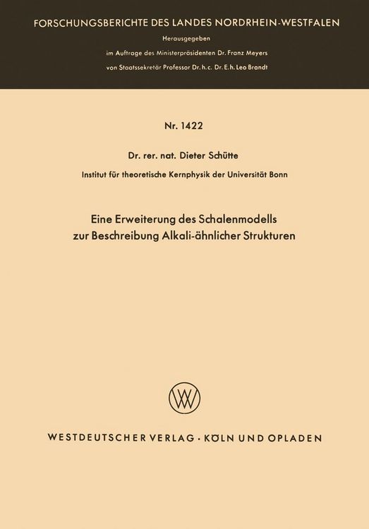 Produktbild: Eine Erweiterung des Schalenmodells zur Beschreibung Alkali-&auml;hnlicher Strukturen