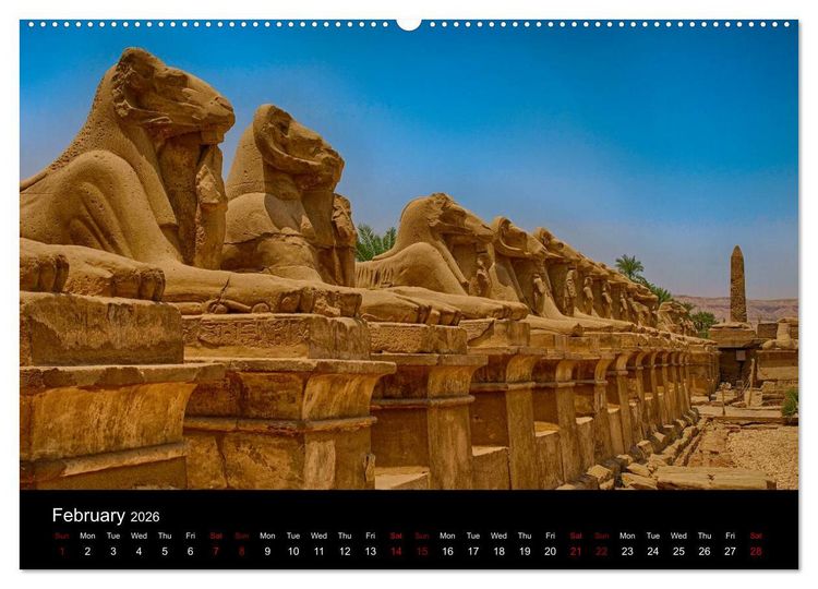 Produktbild: On the trail of the ancient Egypt (High Quality Premium Wall Calendar 2026 DIN A2 landscape),CALVENDO 12 Month Wall Calendar