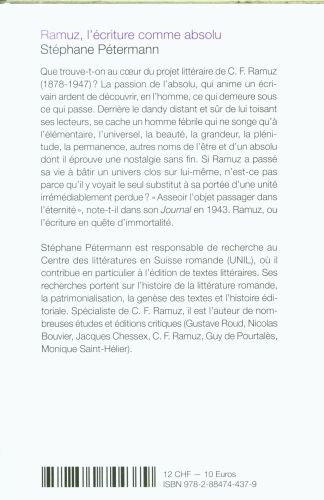 Produktbild: Ramuz : l'&eacute;criture comme absolu